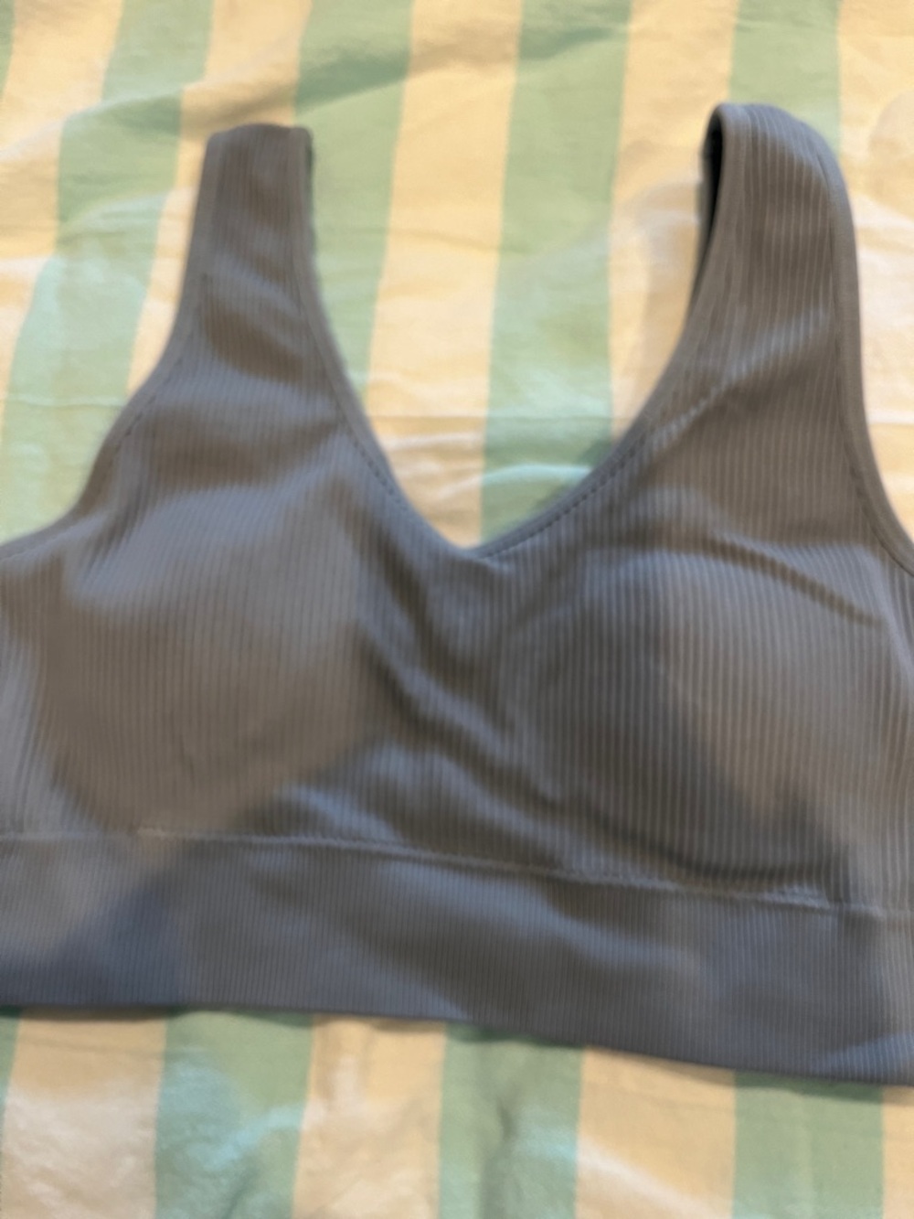 Aerie Seamless Ribbed Bralette - Slate Blue